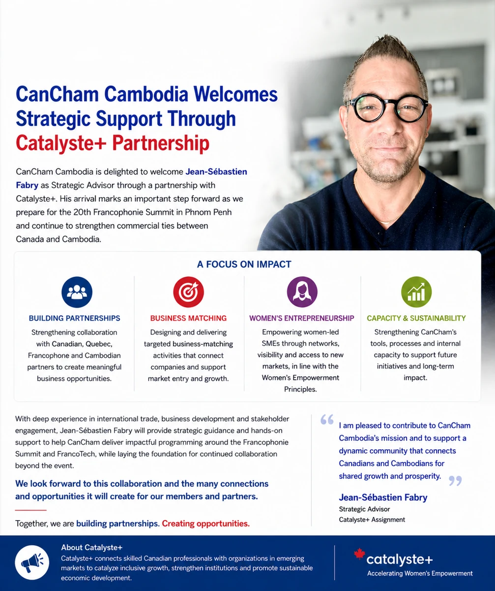 Jean-Sebastien Fabry joins CanCham to strengthen partnerships and business opportunities