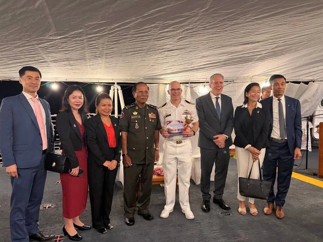 CanCham joins HMCS Regina welcome reception in Sihanoukville