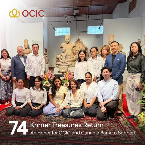 OCIC and Canadia support the return of 74 Khmer artefacts